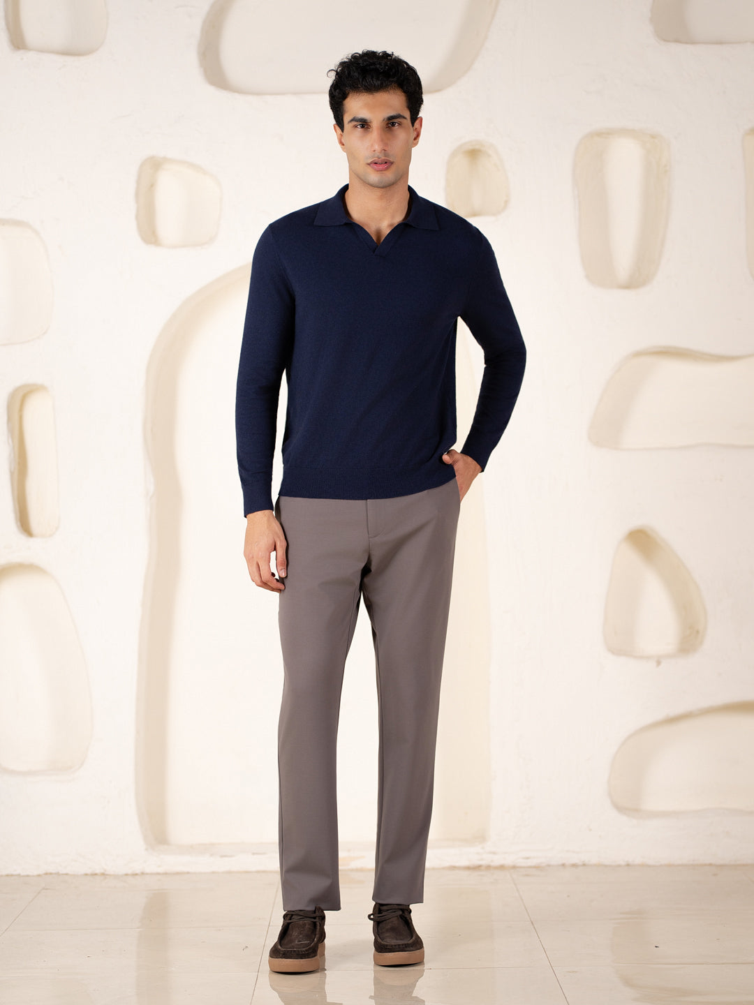Malai Pants Dark Grey Soft-touch Slim Fit Power-Stretch Pants