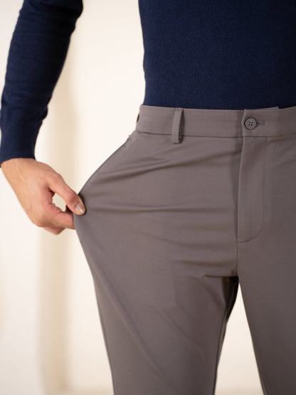Malai Pants Dark Grey Soft-touch Slim Fit Power-Stretch Pants