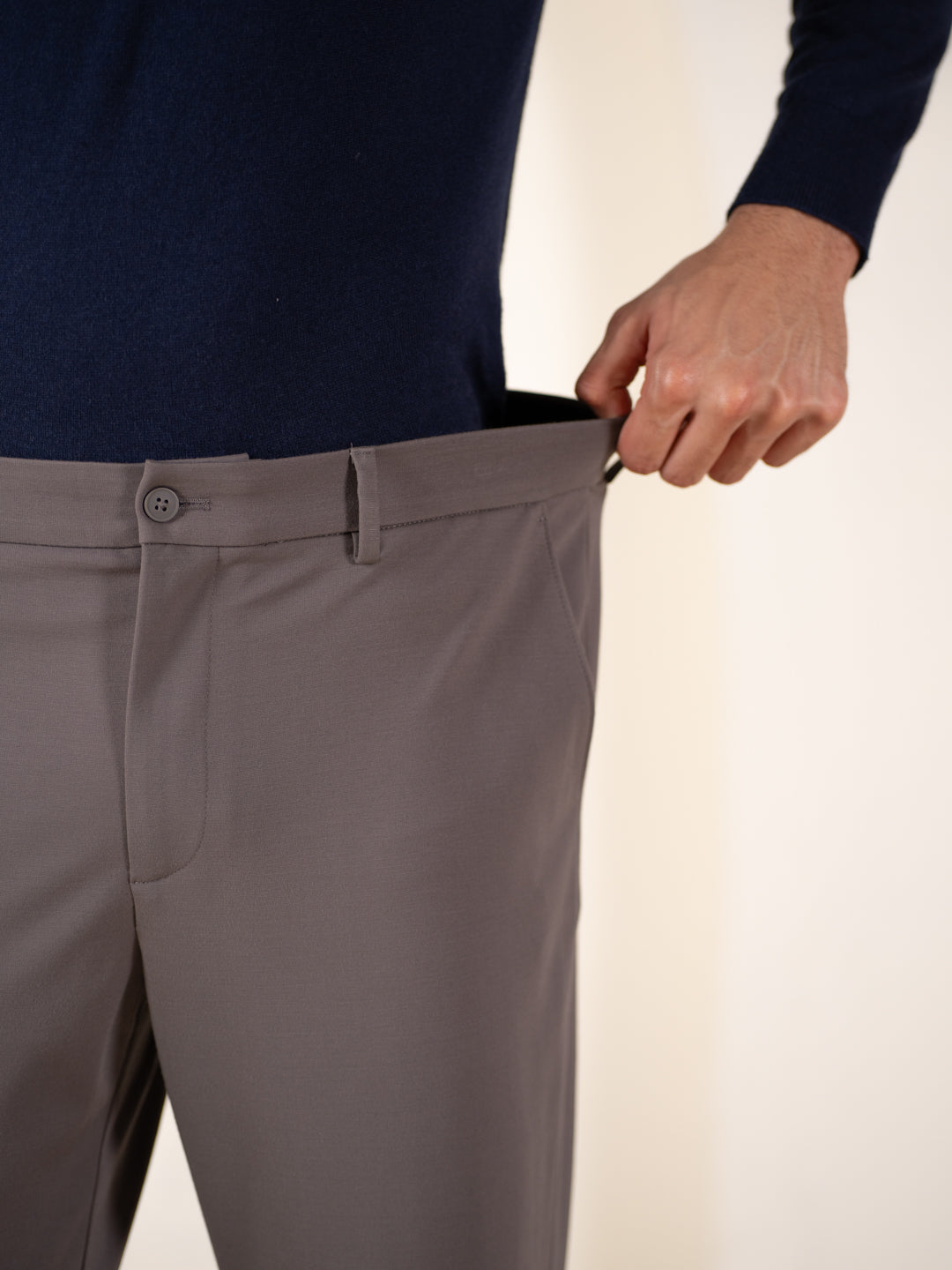 Malai Pants Dark Grey Soft-touch Slim Fit Power-Stretch Pants