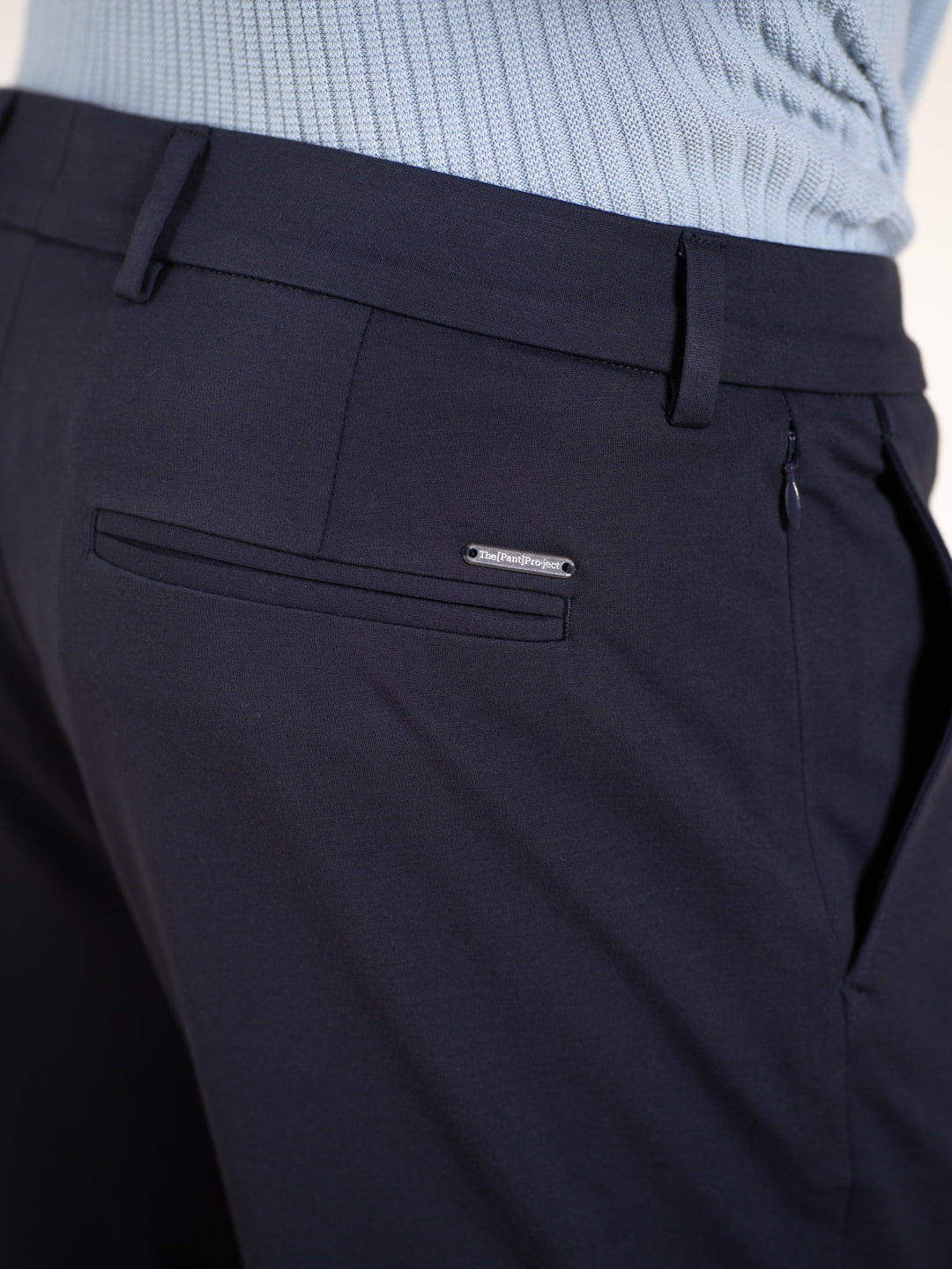 Malai Pants Navy Soft-touch Slim Fit Power-Stretch Pants