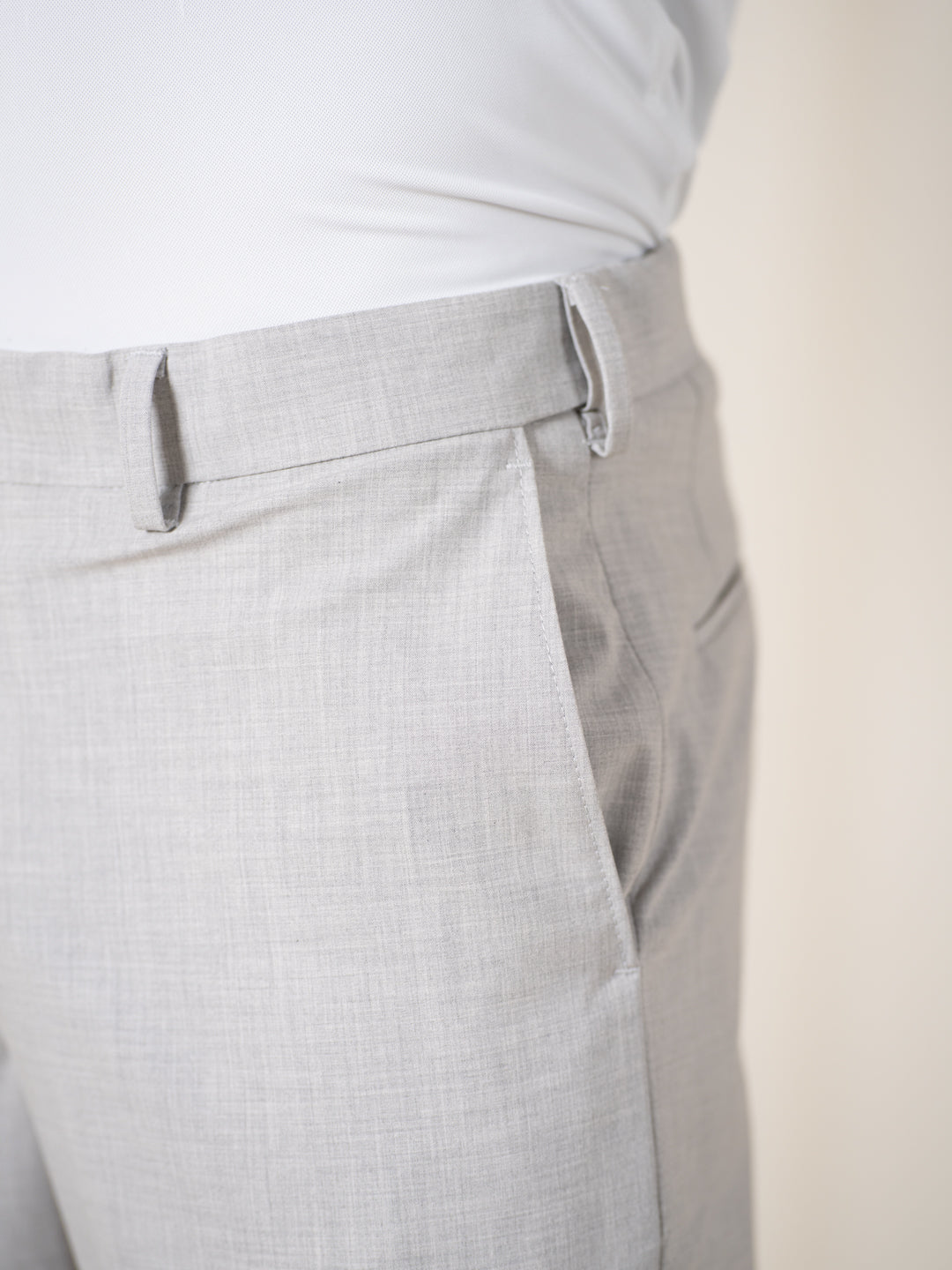 Prestige Grey Relaxed Fit Stretch Formal Pants