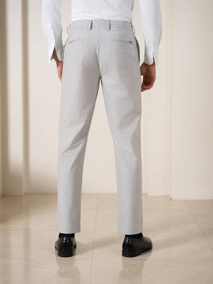 Prestige Grey Relaxed Fit Stretch Formal Pants
