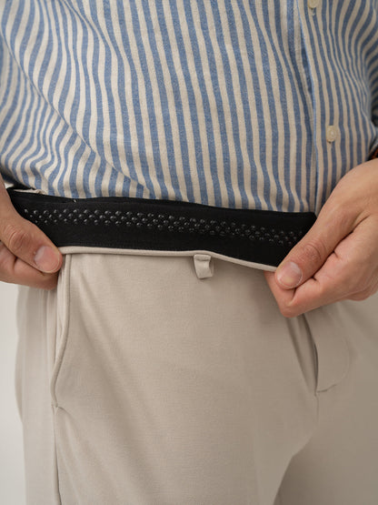 Soft Cream Slim Fit Power Stretch Pants