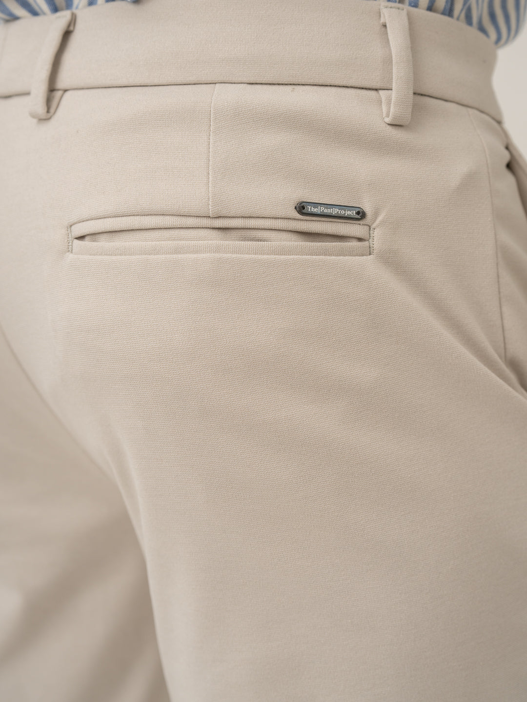 Soft Cream Slim Fit Power Stretch Pants