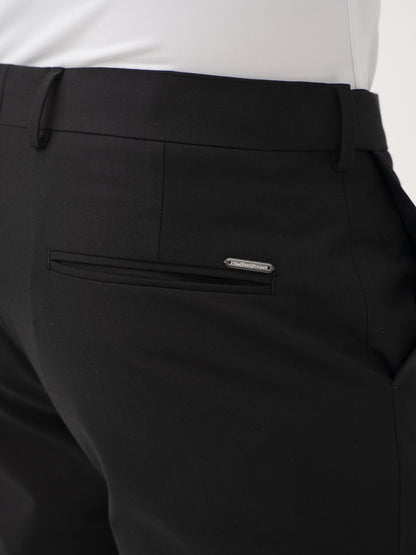 Everyday Black Relaxed Fit Stretch Formal Pants