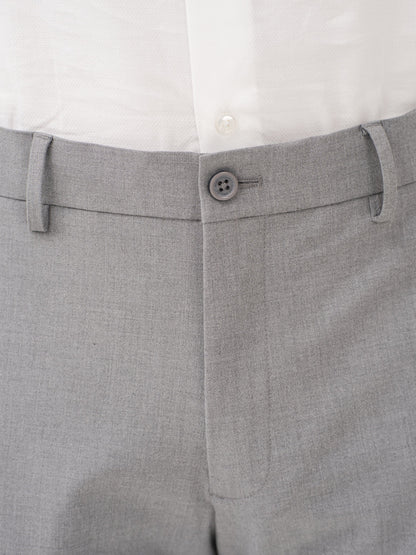 Effortless Grey Relaxed Fit Stretch Formal Pants