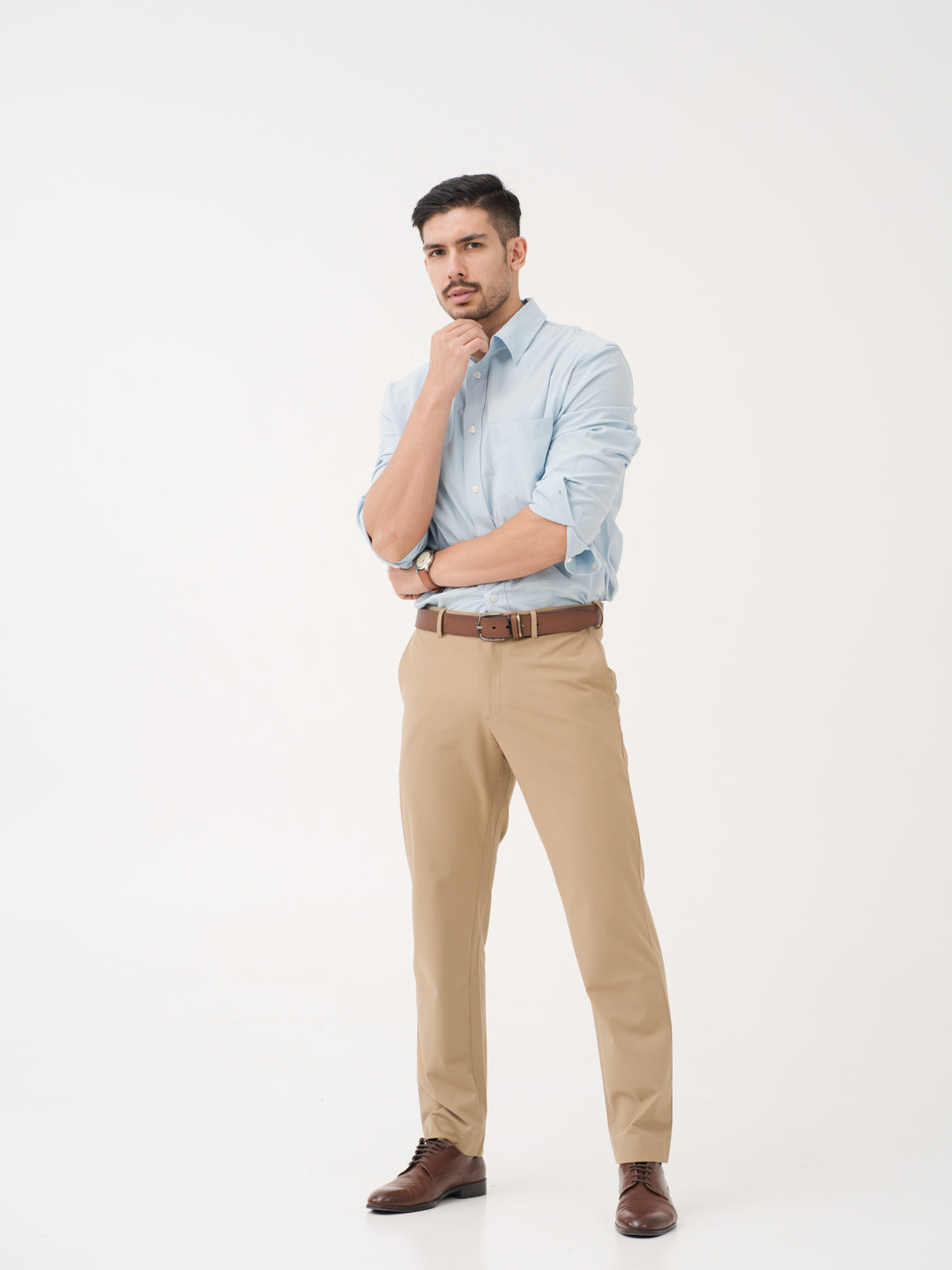 Somewhere Khaki Relaxed Fit Stretch Formal Pants