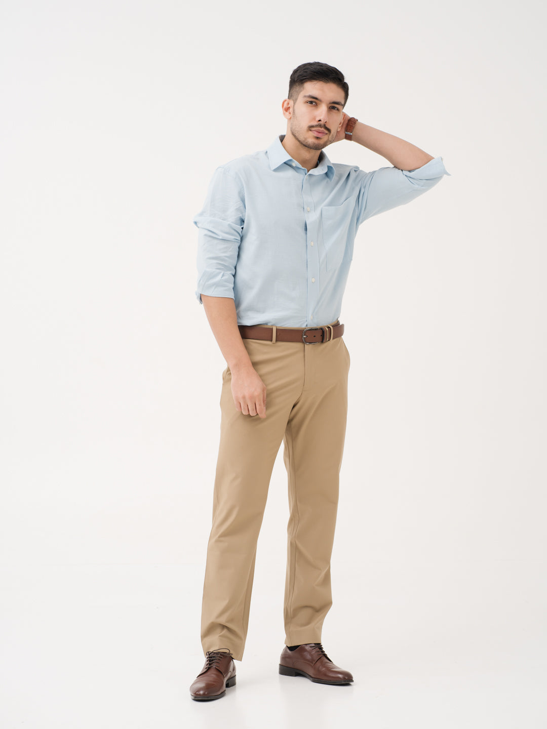 Somewhere Khaki Relaxed Fit Stretch Formal Pants
