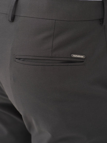 Timeless Grey Relaxed Fit Stretch Formal Pants