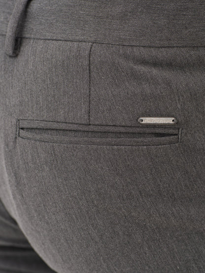 Thorne Grey Luxury Twill Relaxed Fit Stretch Formal Pants