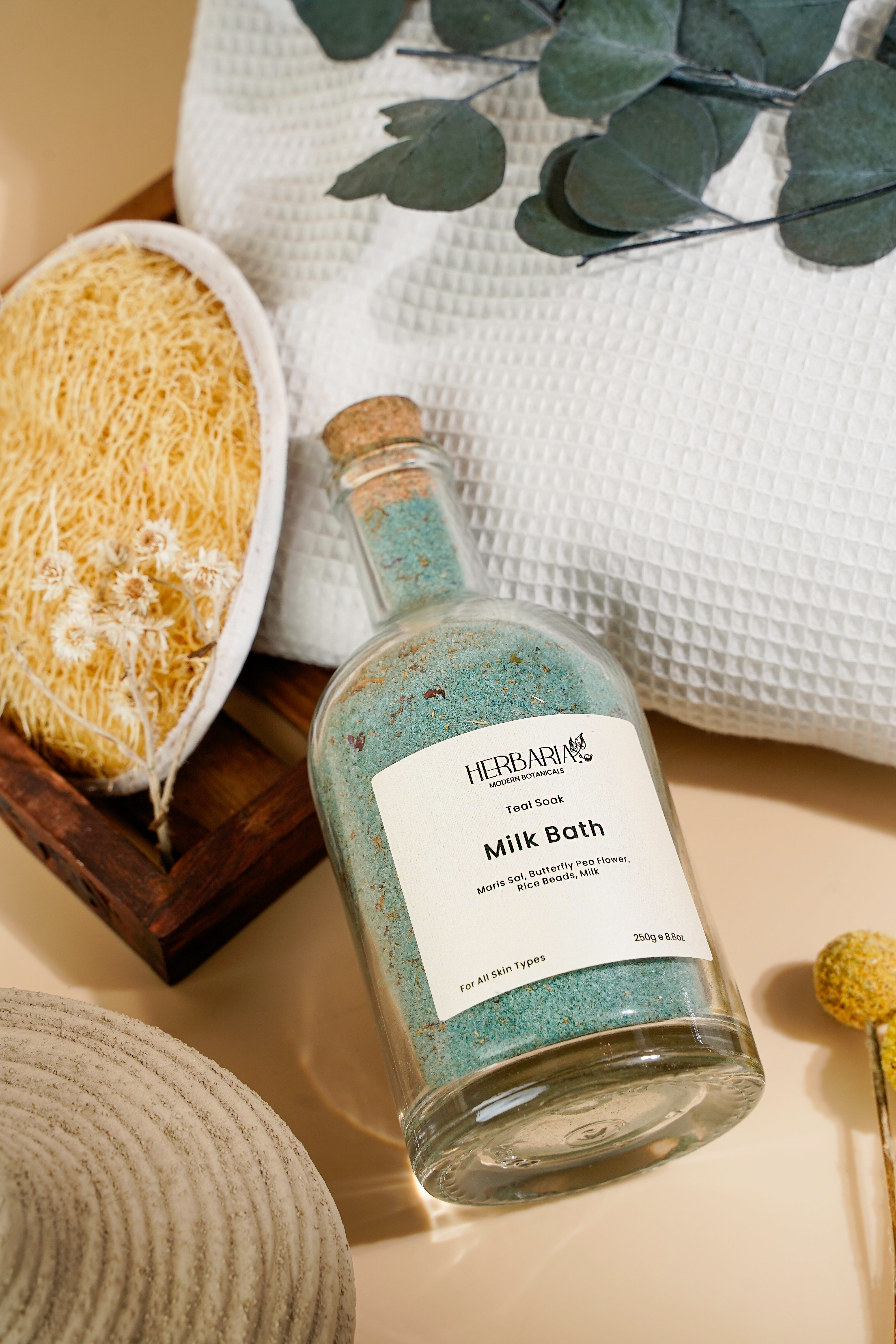 Teal Soak Milk Bath- 250gm | Herbaria - Modern Botanicals at Broadway