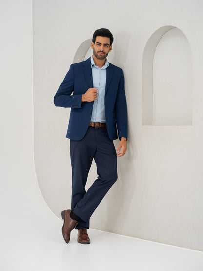 Wind Blue Water Repellent Relaxed Fit Stretch Formal Pants