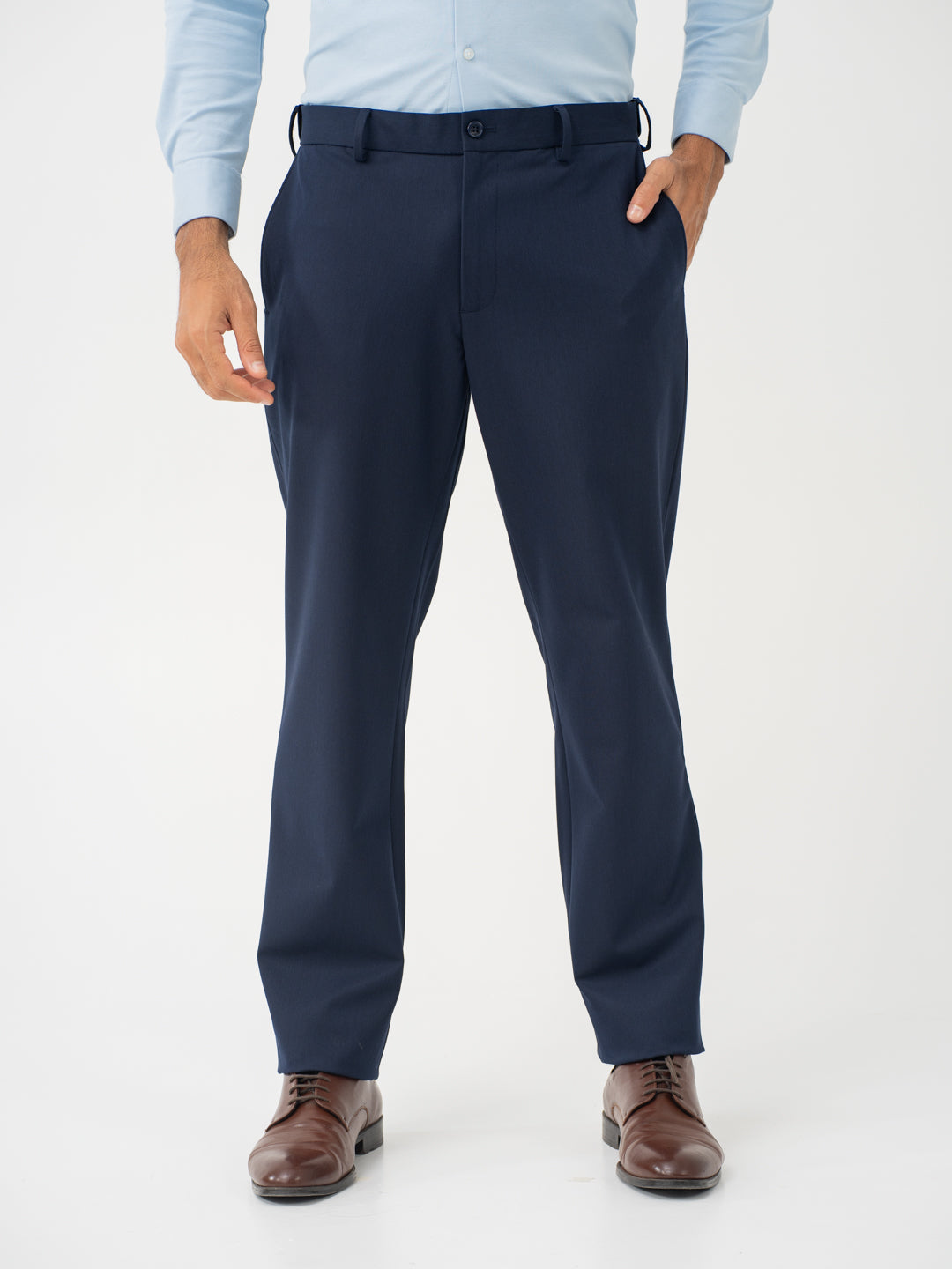 Wind Blue Water Repellent Relaxed Fit Stretch Formal Pants