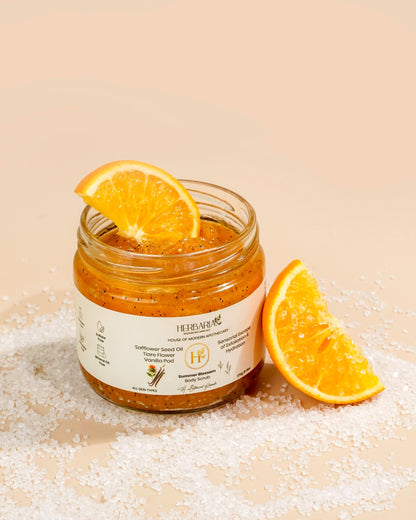 Summer Blossom Body Scrub- 200gm | Herbaria - Modern Botanicals at Broadway