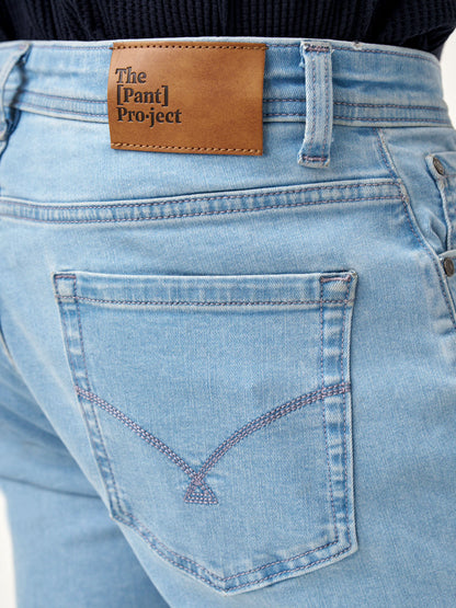 Sky Blue Power-Stretch Slim Fit Jeans
