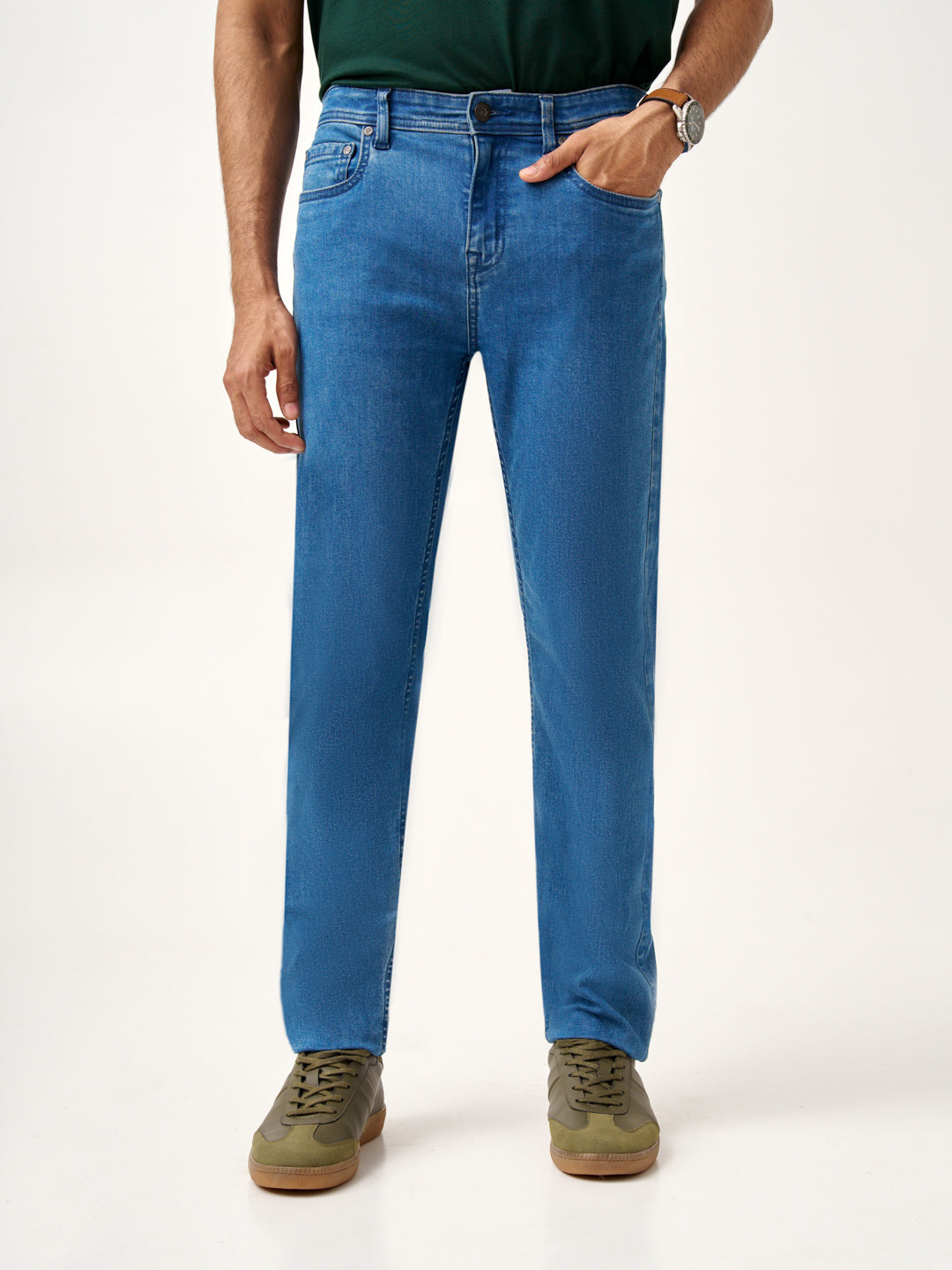 Royal Blue Power-Stretch Slim Fit Jeans