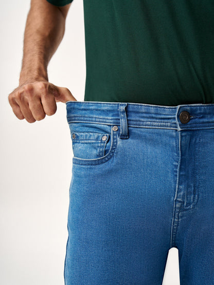 Royal Blue Power-Stretch Slim Fit Jeans