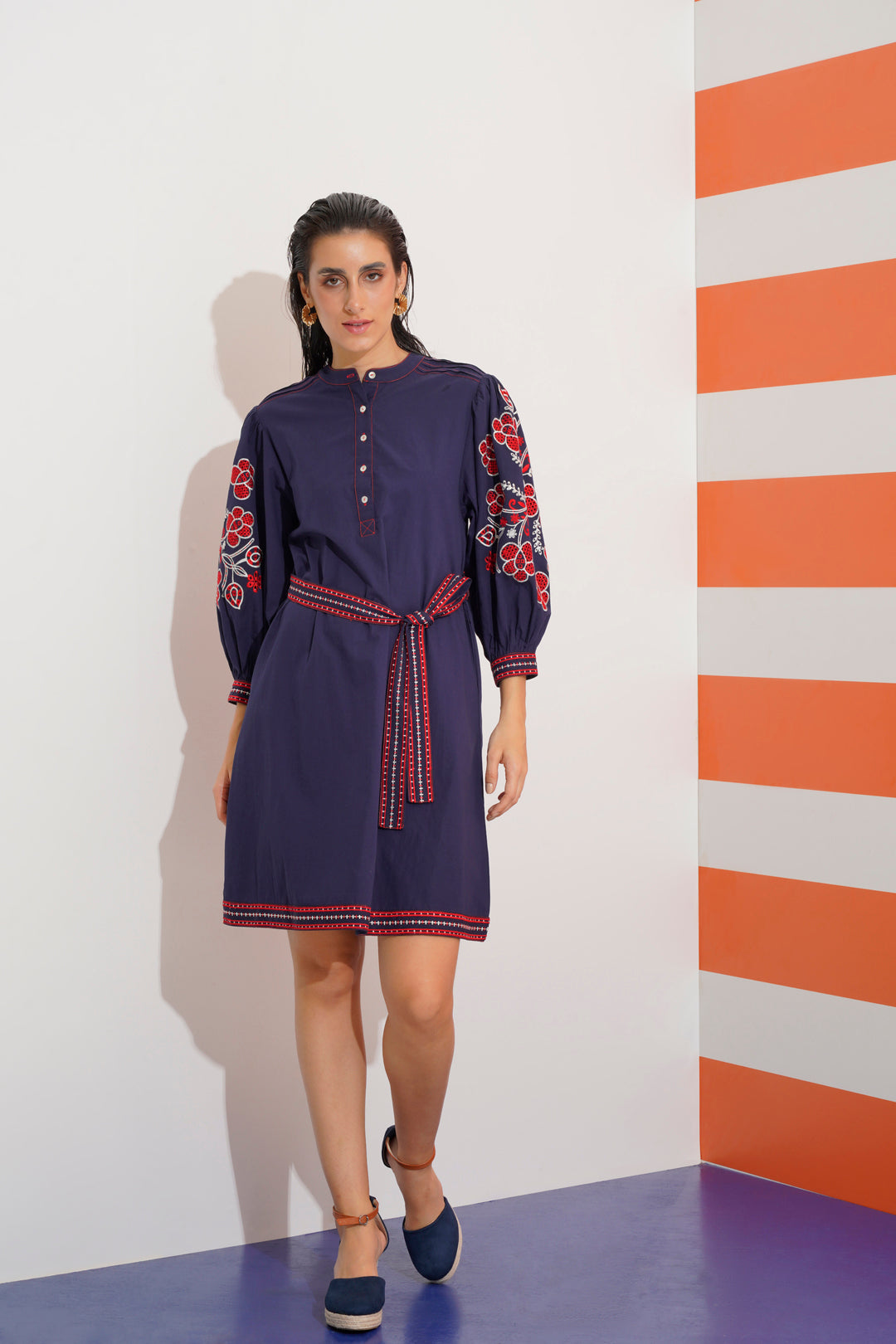 Jasmine Dark Embroidered Dress