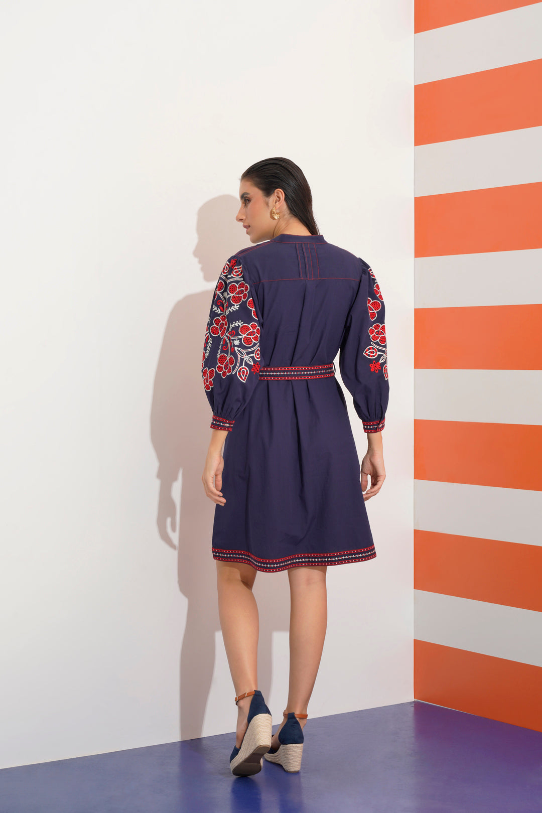 Jasmine Dark Embroidered Dress