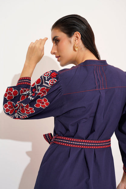 Jasmine Dark Embroidered Dress