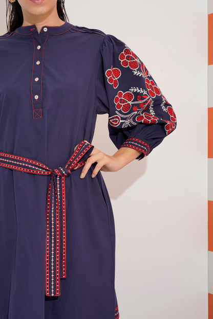 Jasmine Dark Embroidered Dress