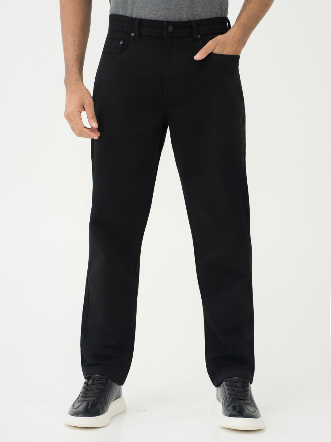 Inklock No Fade Black Relaxed Fit Jeans