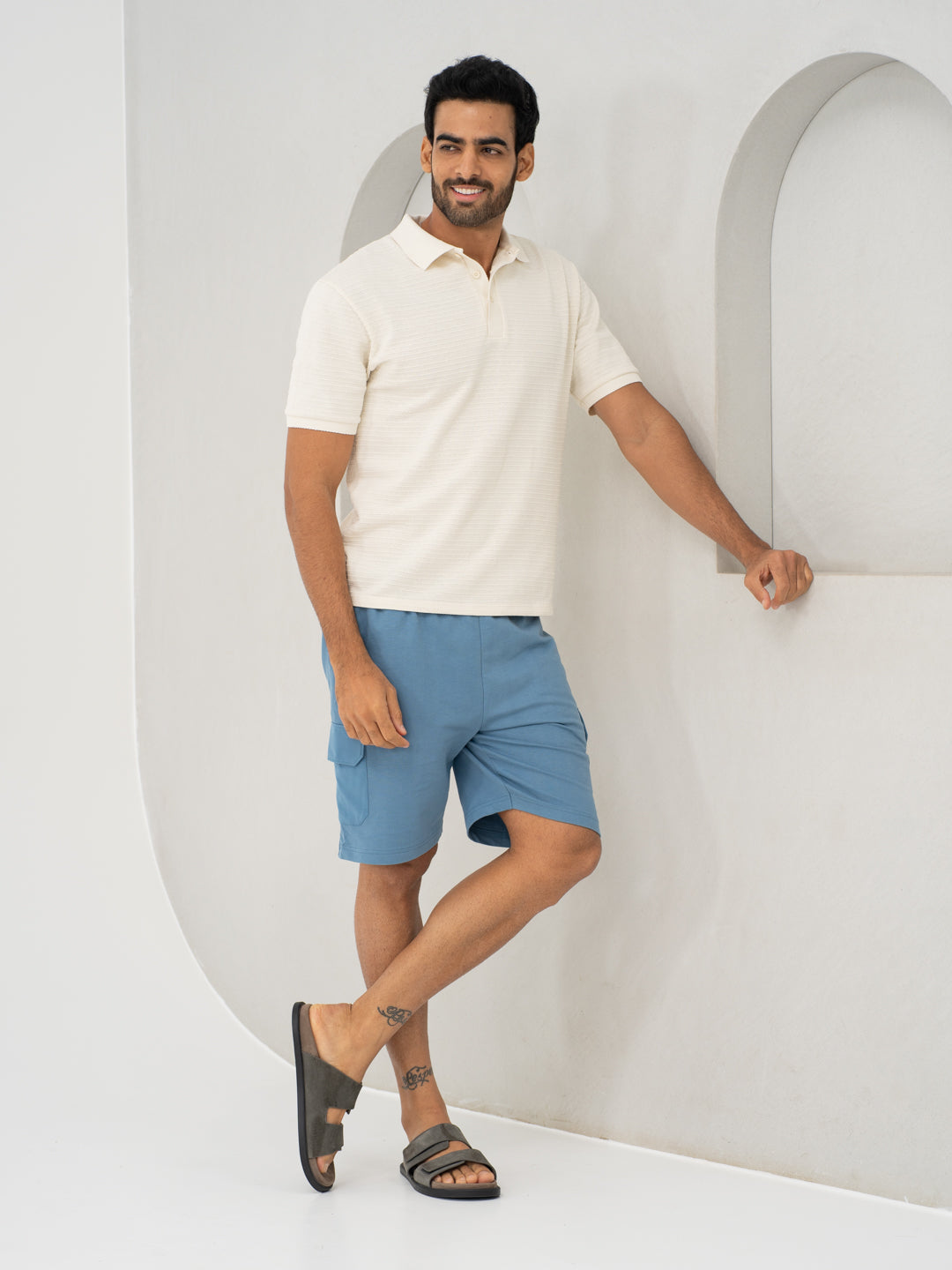 Flip Blue Relaxed Fit Cargo Sweatshorts