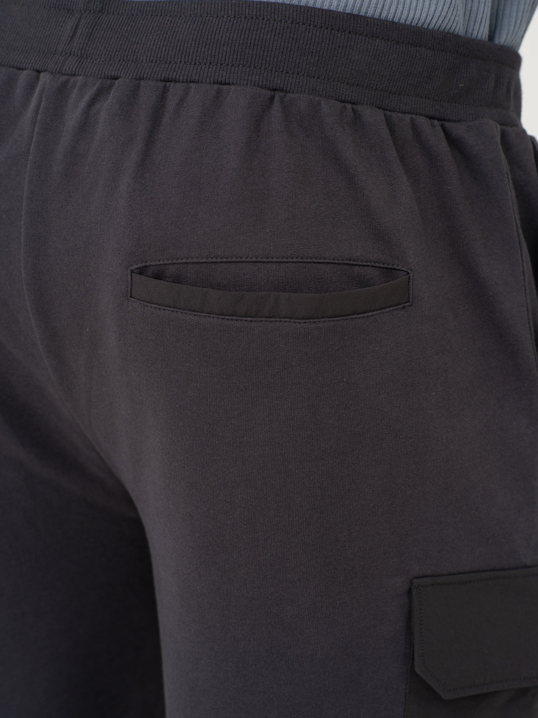 Lint Grey Relaxed Fit Cargo Sweatshorts