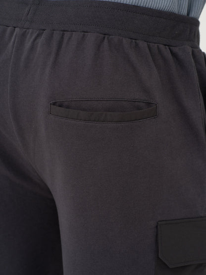 Lint Grey Relaxed Fit Cargo Sweatshorts