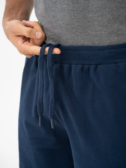 Rider Navy Relaxed Fit Cargo Sweatshorts
