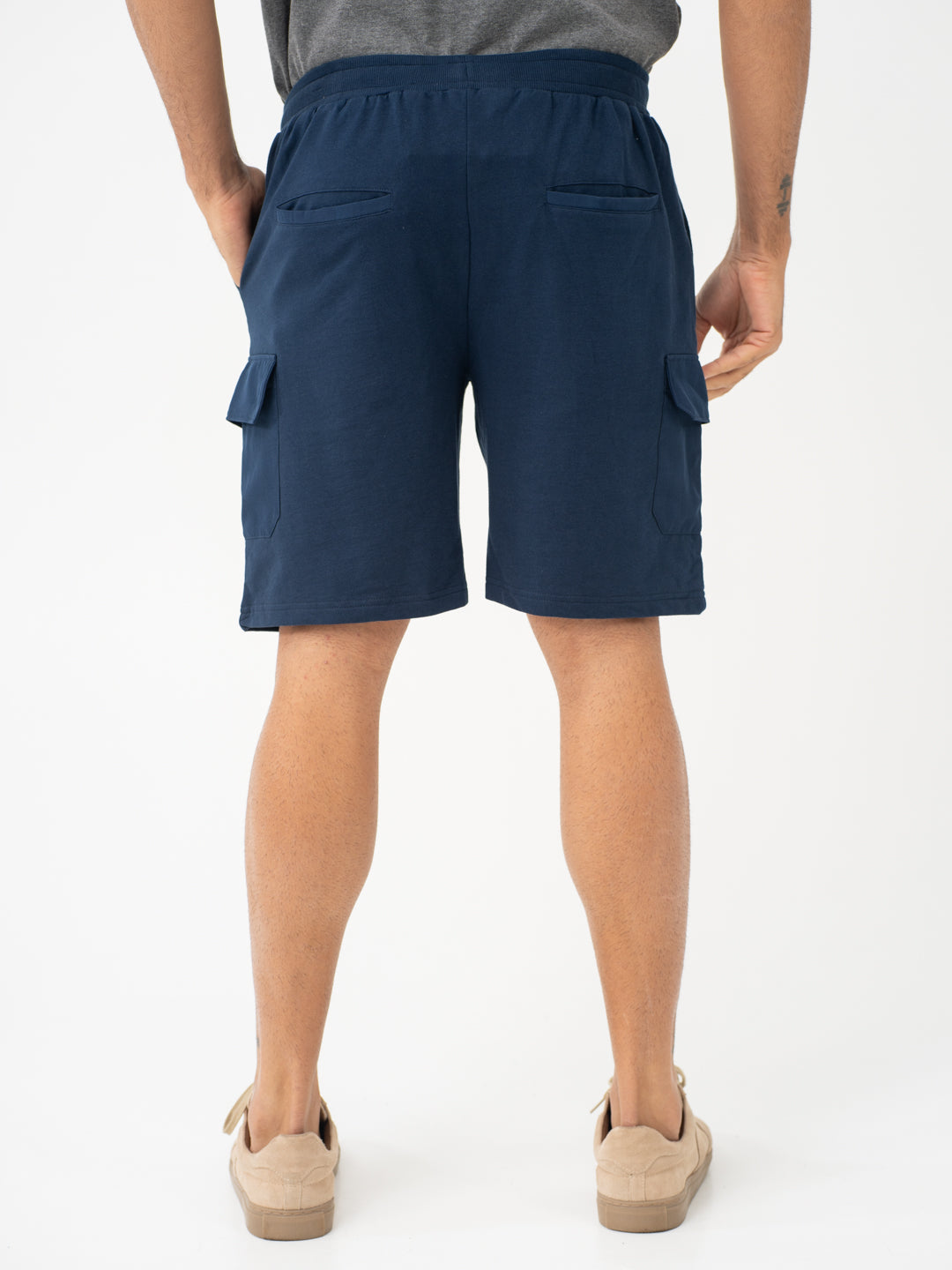 Rider Navy Relaxed Fit Cargo Sweatshorts