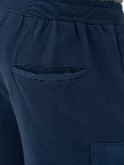Rider Navy Relaxed Fit Cargo Sweatshorts