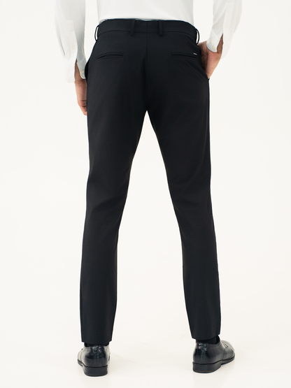 Everyday Black Slim Fit Stretch Formal Pants