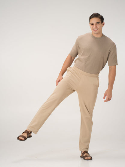 Nomad Beige Cotton Sweatpants