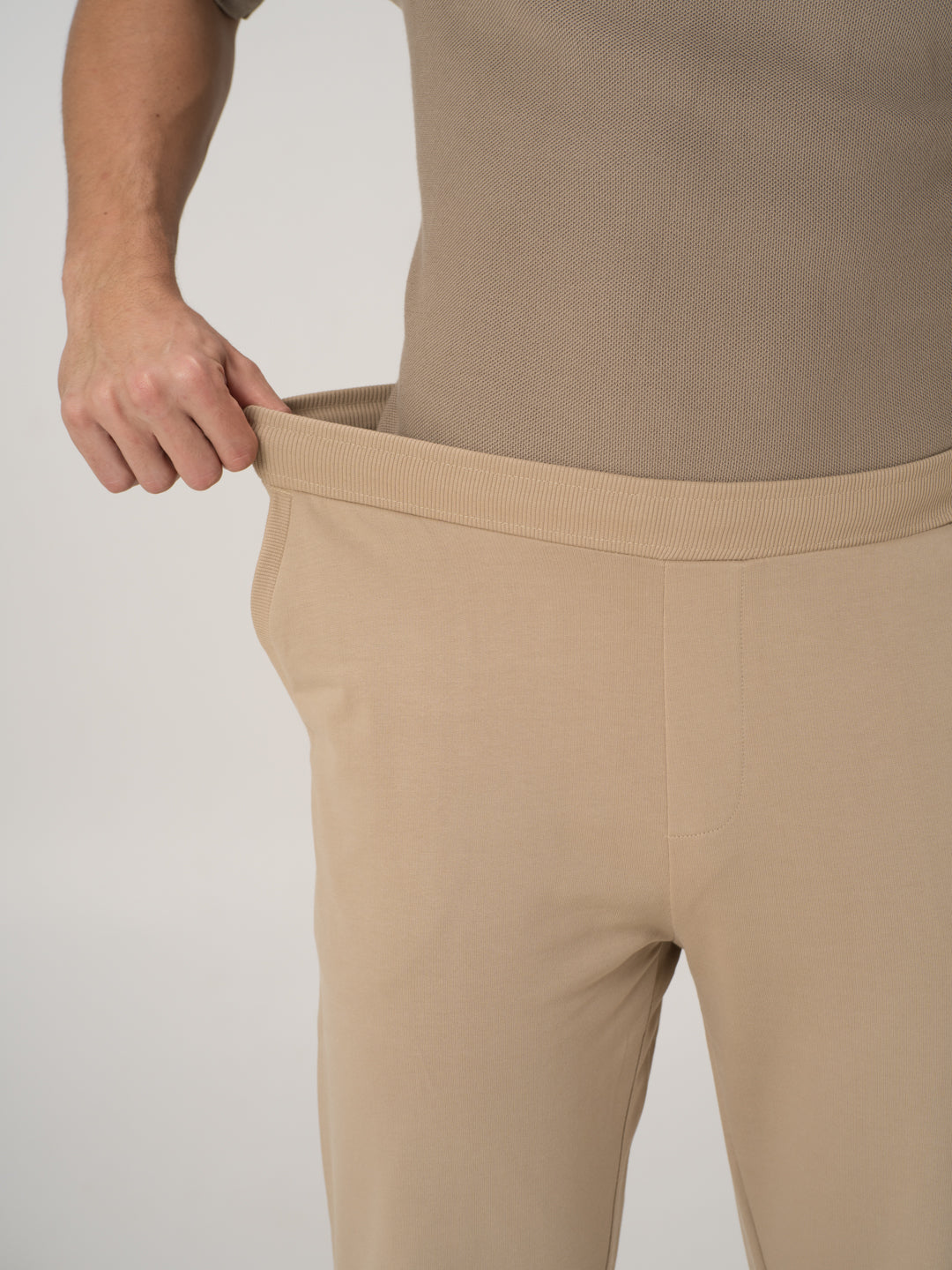 Nomad Beige Cotton Sweatpants