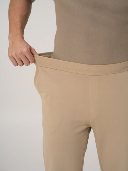 Nomad Beige Cotton Sweatpants