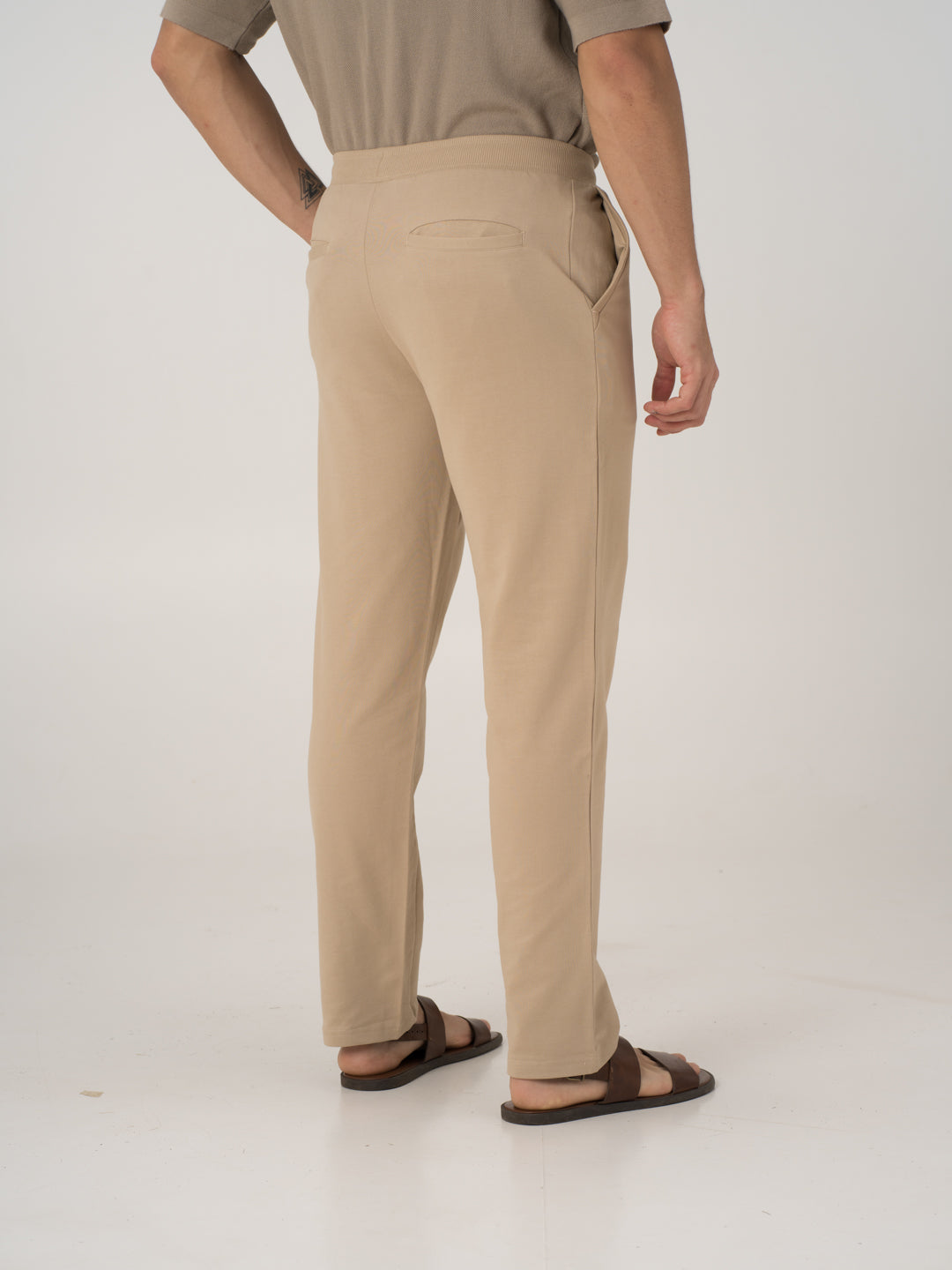Nomad Beige Cotton Sweatpants