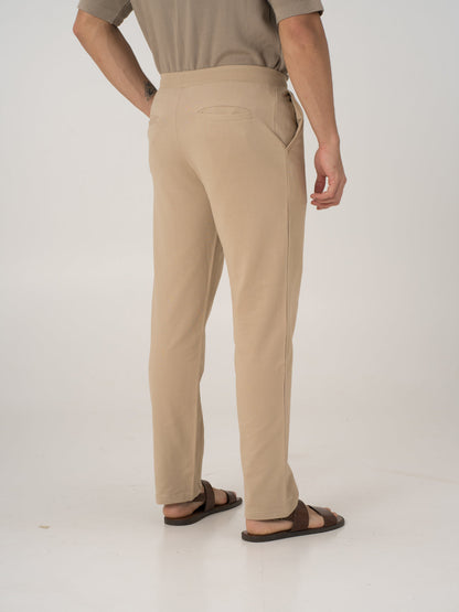 Nomad Beige Cotton Sweatpants