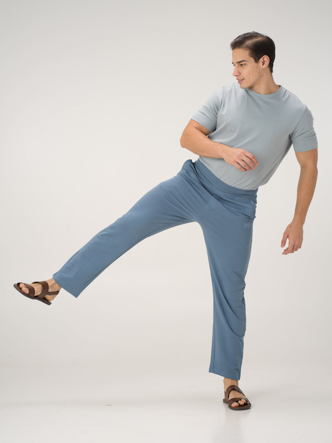 The Pant Project Pixel Blue Cotton Sweatpants