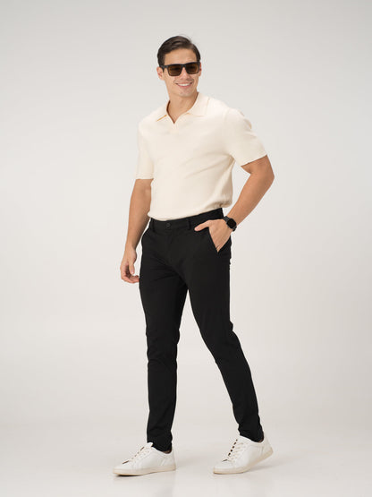 Piano Black Slim Fit Lightweight Power Stretch Pants