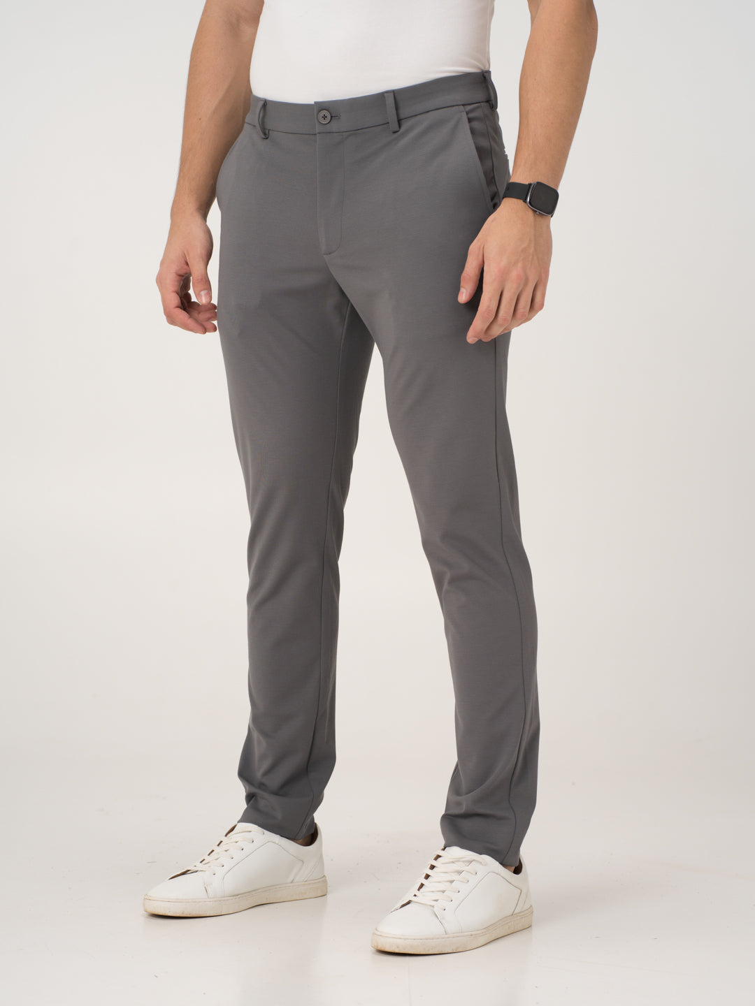 Mercury Grey Slim Fit Lightweight Power Stretch Pants
