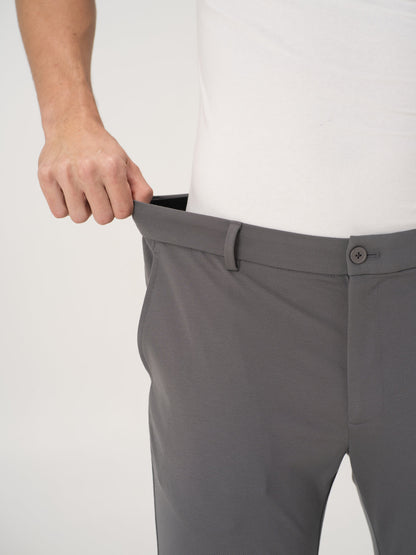 Mercury Grey Slim Fit Lightweight Power Stretch Pants