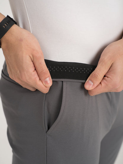 Mercury Grey Slim Fit Lightweight Power Stretch Pants