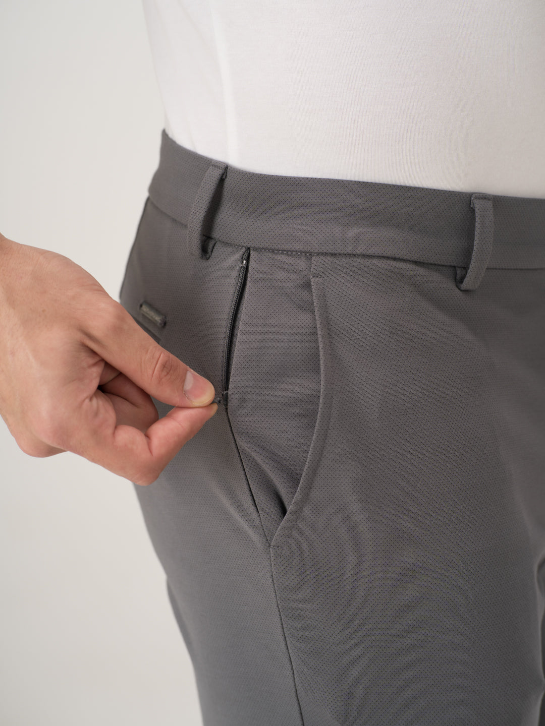 Mercury Grey Slim Fit Lightweight Power Stretch Pants