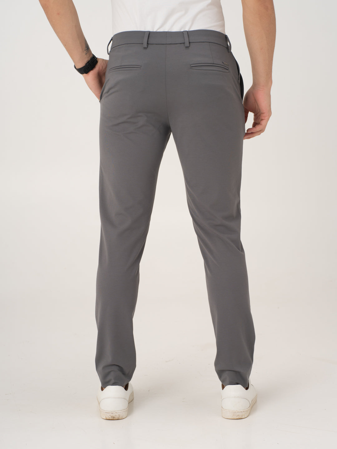 Mercury Grey Slim Fit Lightweight Power Stretch Pants