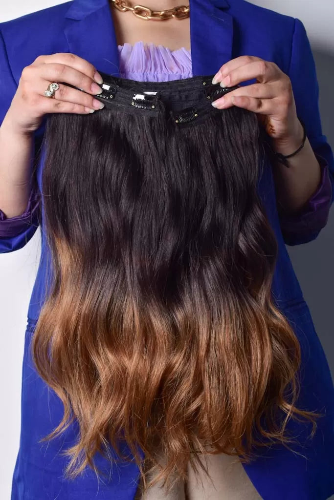 OMBRÉ BLONDE CLIP IN HAIR | Nish Hair