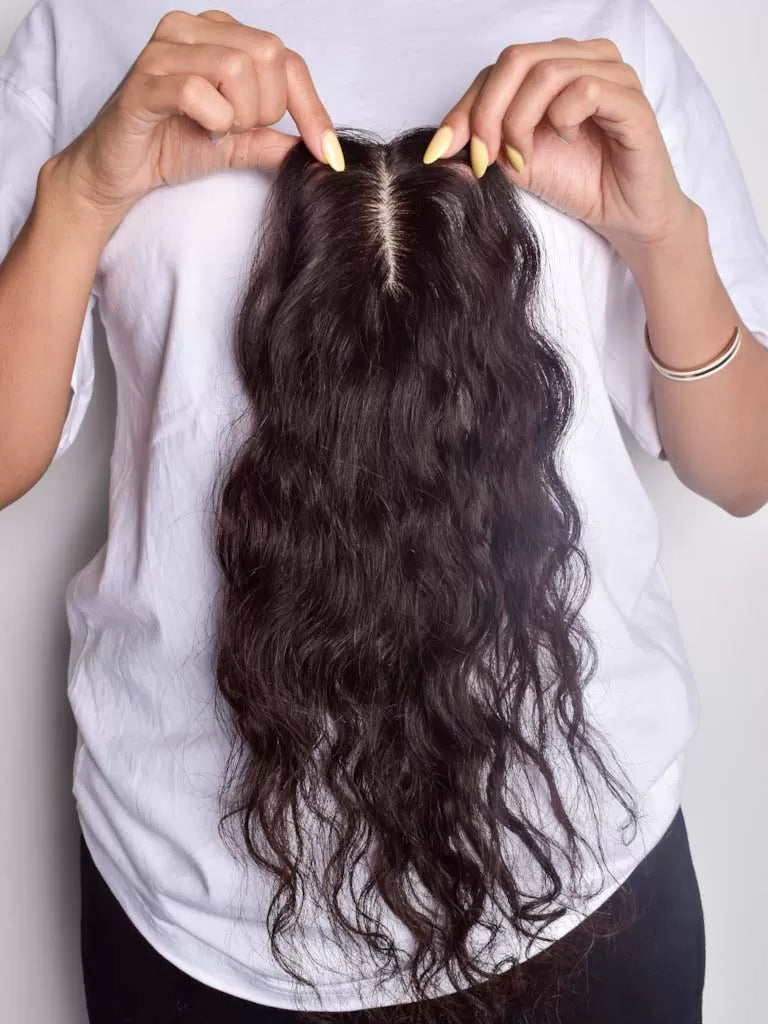 Curly Scalp Line Hair Topper  1.5x5inch  Silk Base | Nish Hair at Broadway