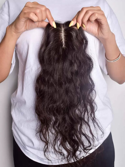 Curly Scalp Line Hair Topper  1.5x5inch  Silk Base | Nish Hair at Broadway