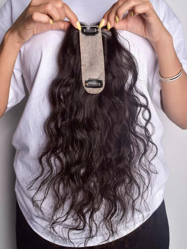 Curly Scalp Line Hair Topper – 1.5x5inch – Silk Base