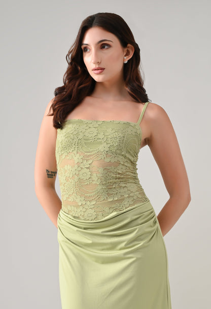 Lace Bodice Maxi Dress | ANNY at Broadway